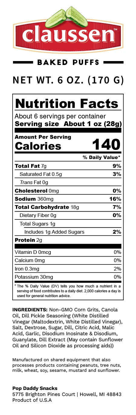 Claussen Dill Pickle Baked Puffs - Image 3